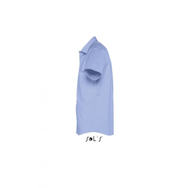 Sol's broadway - short sleeve stretch men's shirt culoare bright sky marimea 2xl
