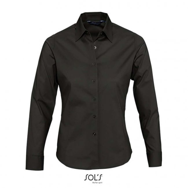 Sol's eden - long sleeve stretch women's shirt culoare black marimea m