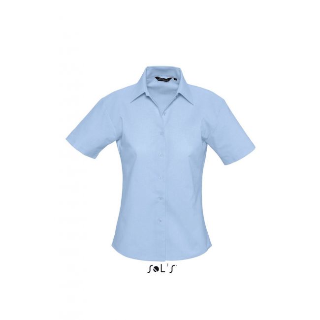 Sol's elite - short sleeve oxford women's shirt culoare sky blue marimea xl