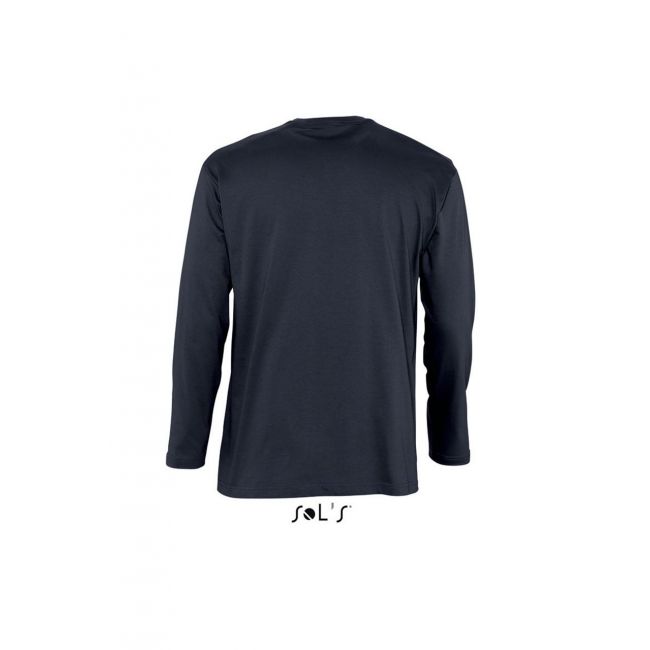 Sol's monarch - men's round collar long sleeve t-shirt culoare navy marimea s