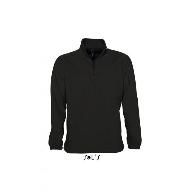 Sol's ness - fleece 1/4 zip sweatshirt culoare black marimea xl