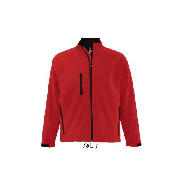 Sol's relax - men's softshell zipped jacket culoare pepper red marimea l