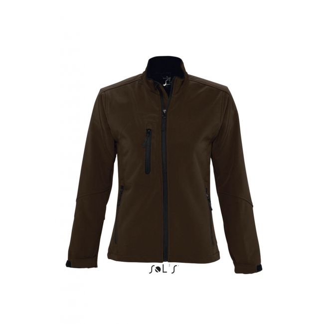 Sol's roxy - women's softshell zipped jacket culoare dark chocolate marimea 2xl