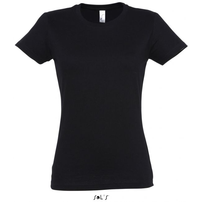 Sol's imperial women - round collar t-shirt culoare deep black marimea xl