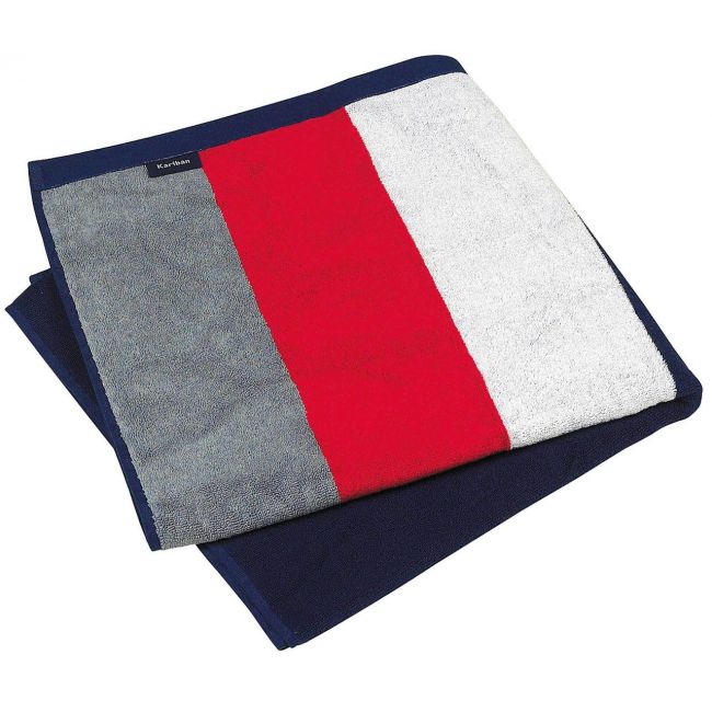 Striped beach towel culoare grey/red/white/navy marimea 90x180