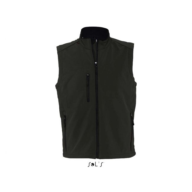 Sol's rallye men - sleeveless softshell jacket culoare black marimea l