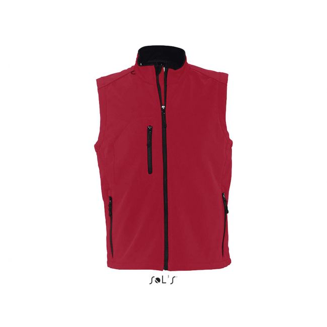 Sol's rallye men - sleeveless softshell jacket culoare pepper red marimea 2xl