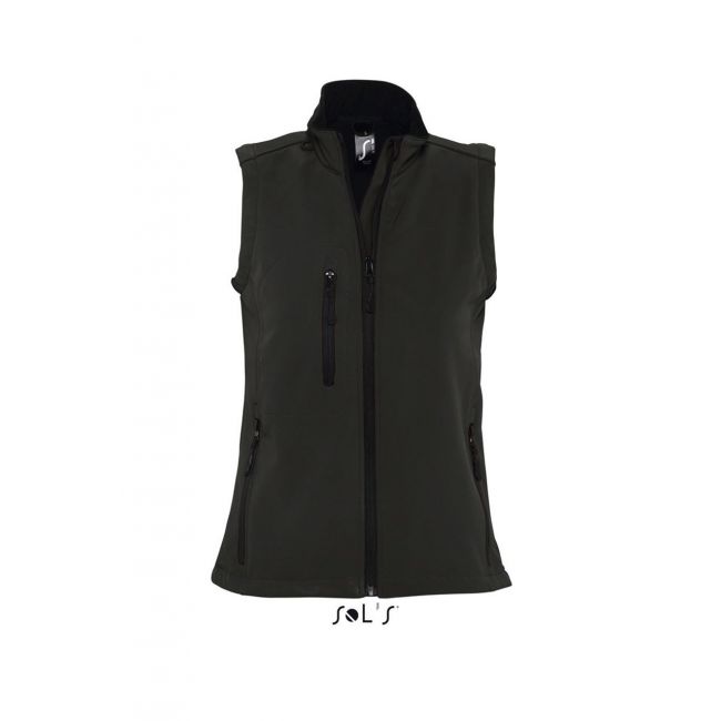 Sol's rallye women - sleeveless softshell jacket culoare black marimea m