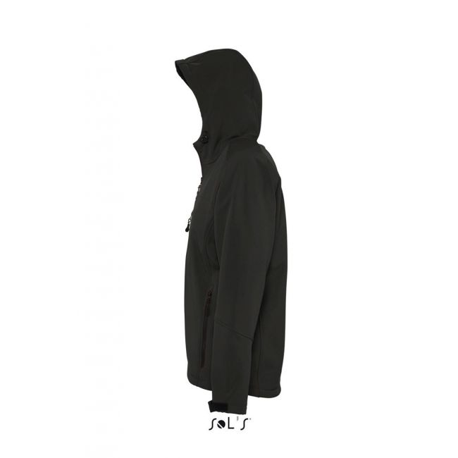 Sol's replay men - hooded softshell culoare black marimea 3xl