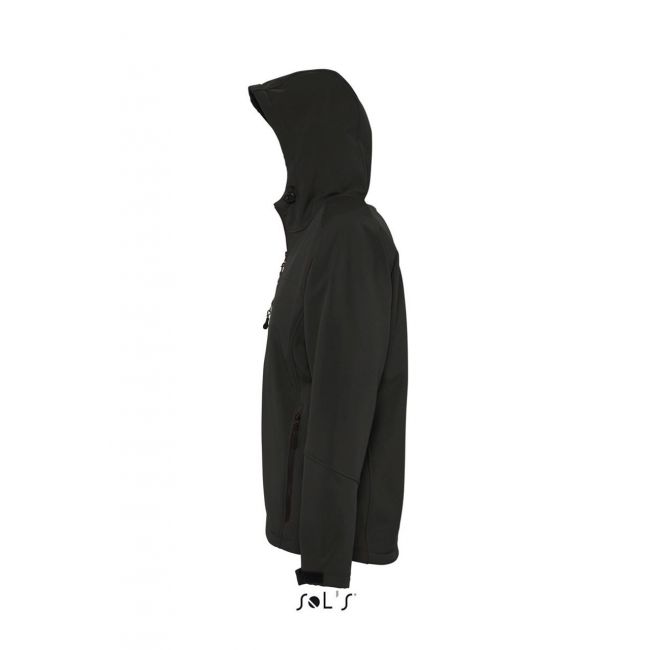 Sol's replay men - hooded softshell culoare black marimea xl