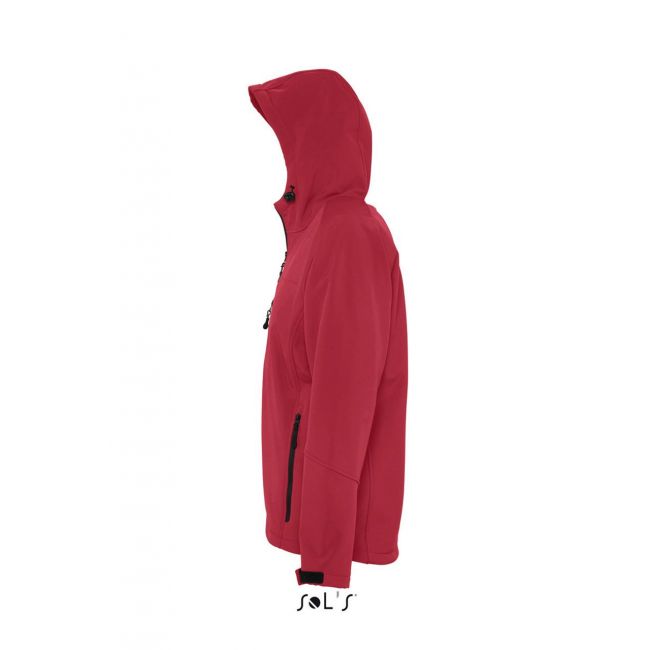 Sol's replay men - hooded softshell culoare pepper red marimea 3xl