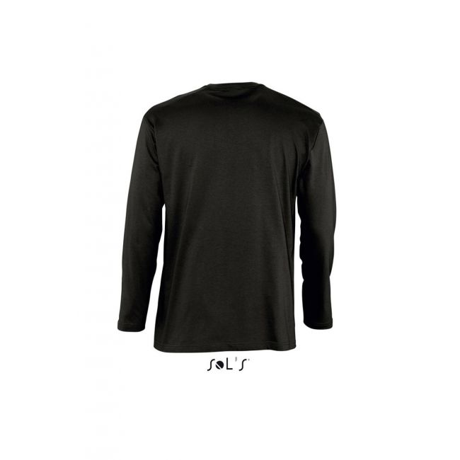 Sol's monarch - men's round collar long sleeve t-shirt culoare deep black marimea 2xl