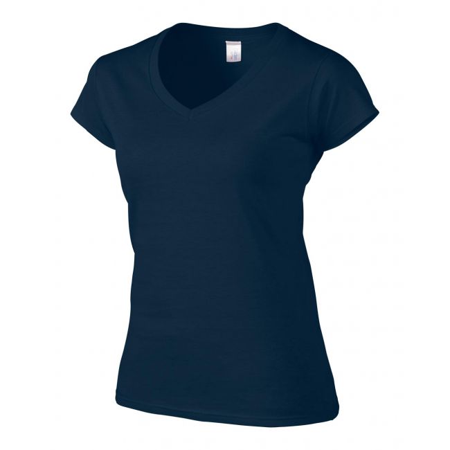 Softstyle® ladies' v-neck t-shirt culoare navy marimea l