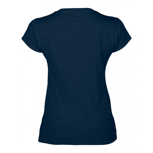 Softstyle® ladies' v-neck t-shirt culoare navy marimea xl