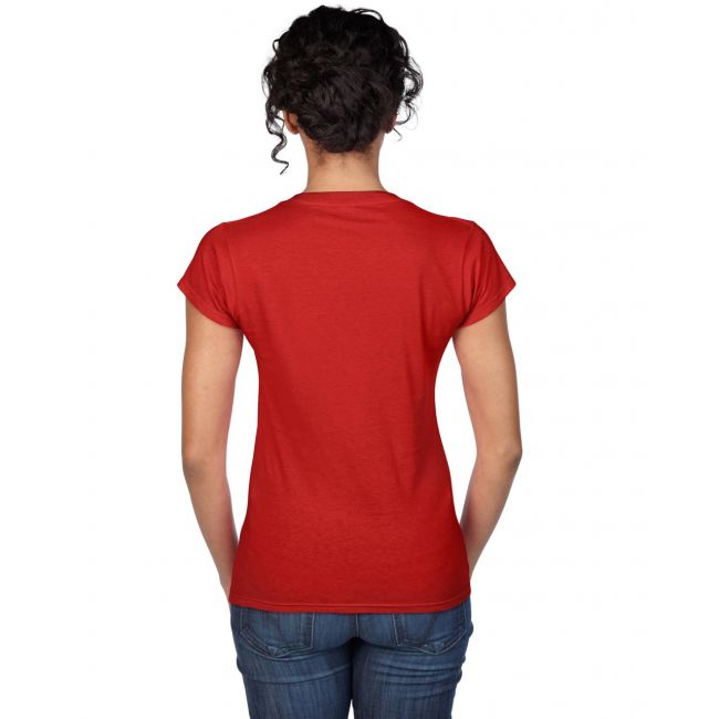 Softstyle® ladies' v-neck t-shirt culoare red marimea s