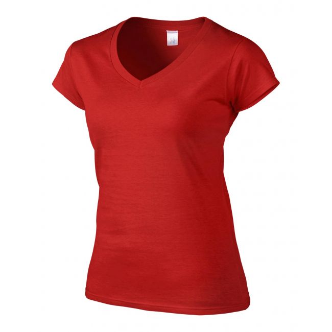 Softstyle® ladies' v-neck t-shirt culoare red marimea s