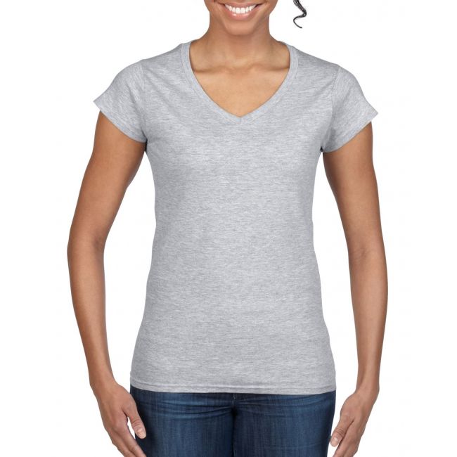 Softstyle® ladies' v-neck t-shirt culoare rs sport grey marimea xl