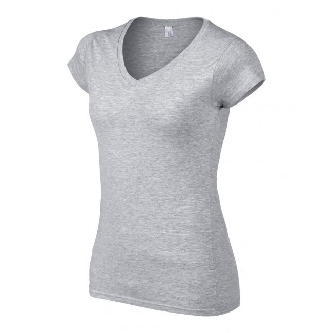 Softstyle® ladies' v-neck t-shirt culoare rs sport grey marimea xl