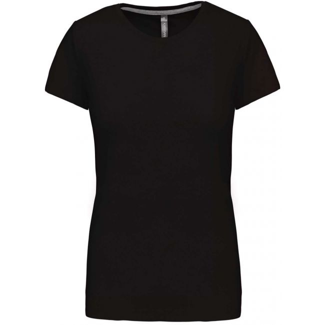 Ladies' short sleeve crew neck t-shirt culoare black marimea 2xl