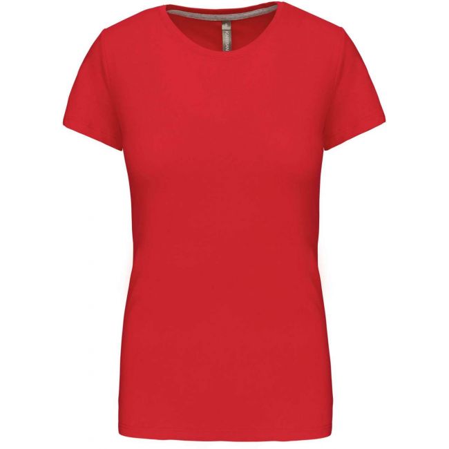 Ladies' short sleeve crew neck t-shirt culoare red marimea l