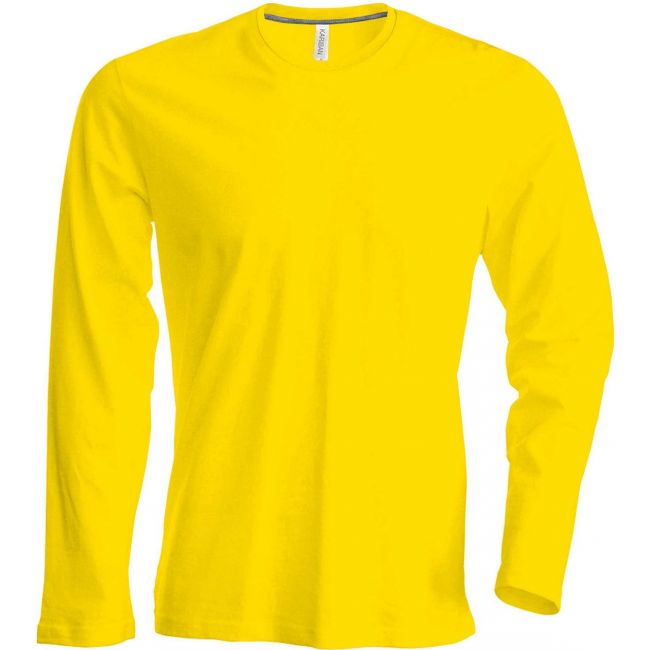 Men's long-sleeved crew neck t-shirt culoare yellow marimea s