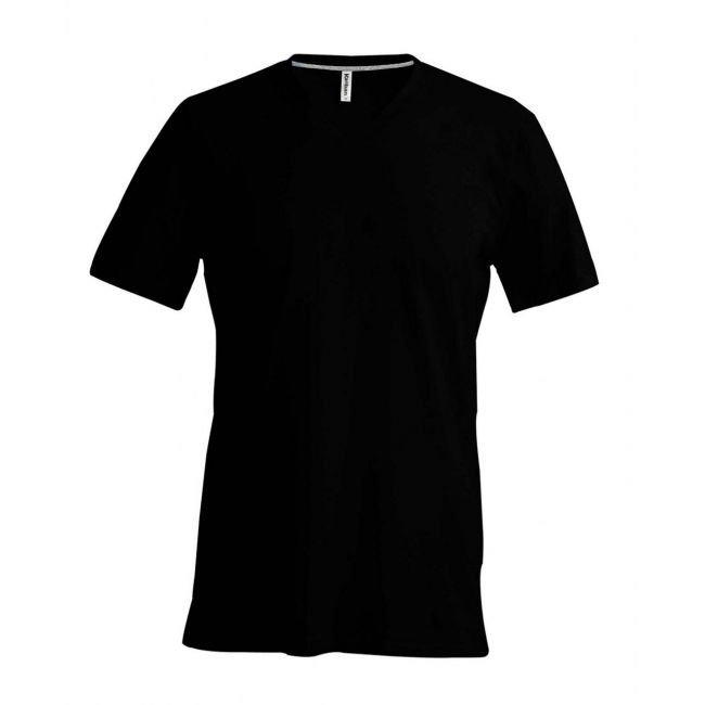 Men's short-sleeved v-neck t-shirt culoare black marimea xl