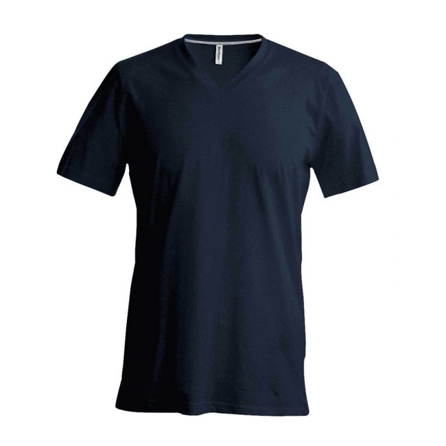 Men's short-sleeved v-neck t-shirt culoare dark grey marimea m