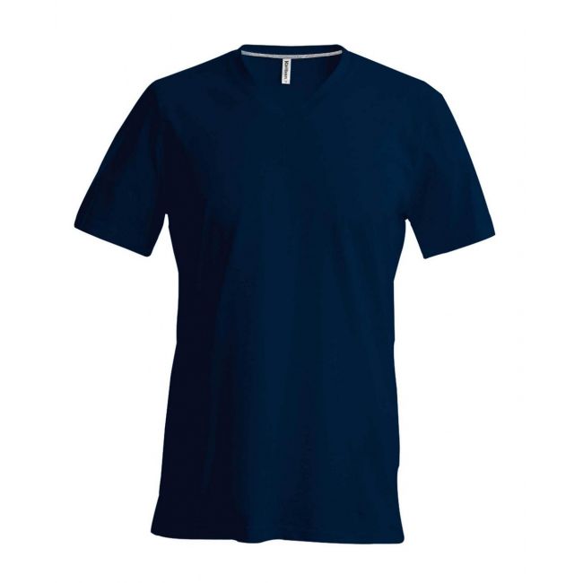 Men's short-sleeved v-neck t-shirt culoare navy marimea l