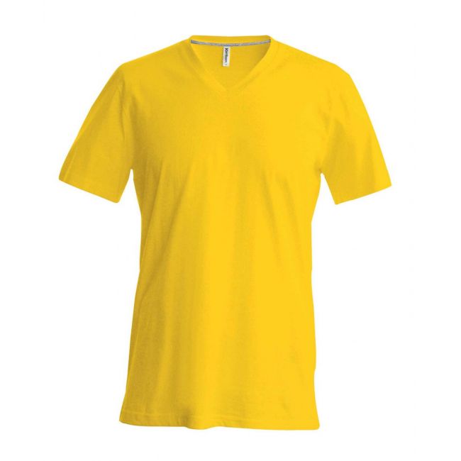 Men's short-sleeved v-neck t-shirt culoare yellow marimea 3xl