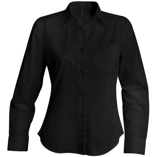 Jessica > ladies' long-sleeved shirt culoare black marimea s