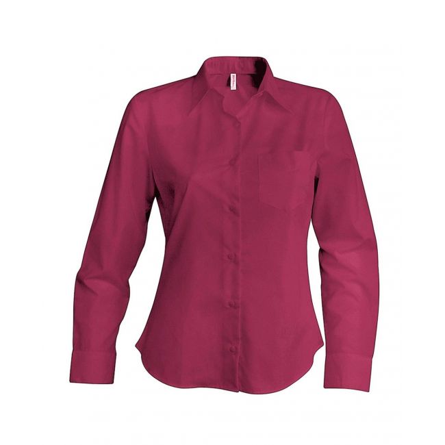 Jessica > ladies' long-sleeved shirt culoare wine marimea 3xl