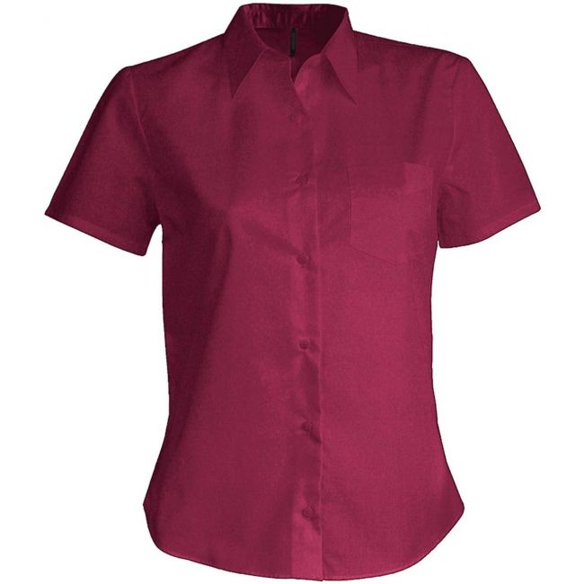 Judith > ladies' short-sleeved shirt culoare wine marimea 3xl