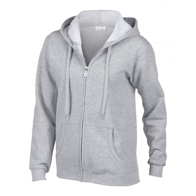 Heavy blend™ ladies' full zip hooded sweatshirt culoare sport grey marimea m