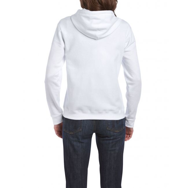 Heavy blend™ ladies' full zip hooded sweatshirt culoare white marimea s