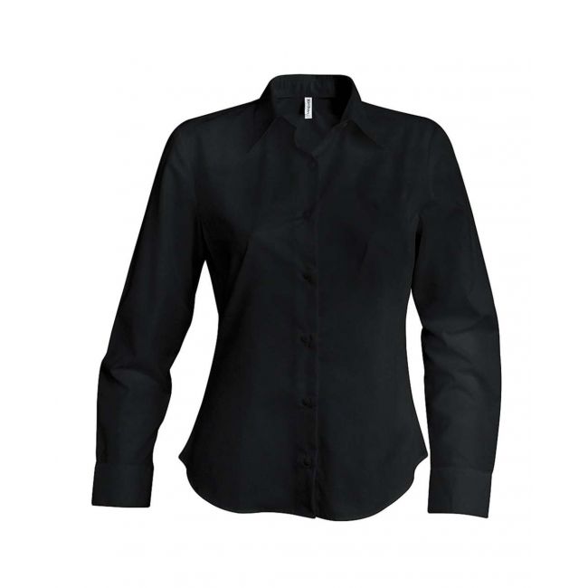 Ladies' long-sleeved non-iron shirt culoare black marimea xs