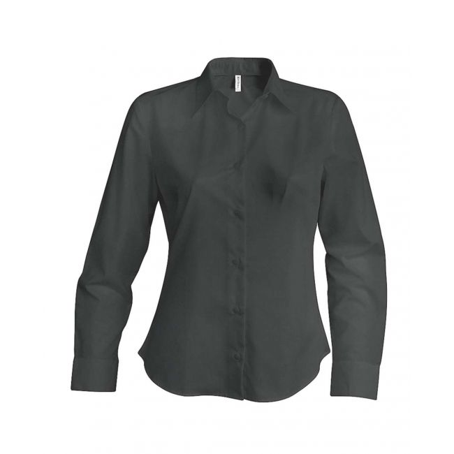 Ladies' long-sleeved non-iron shirt culoare zinc marimea 3xl