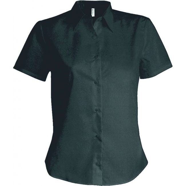 Ladies' short-sleeved non-iron shirt culoare zinc marimea s