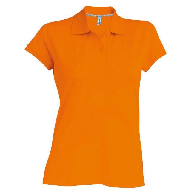 Ladies' short-sleeved polo shirt culoare orange marimea 2xl