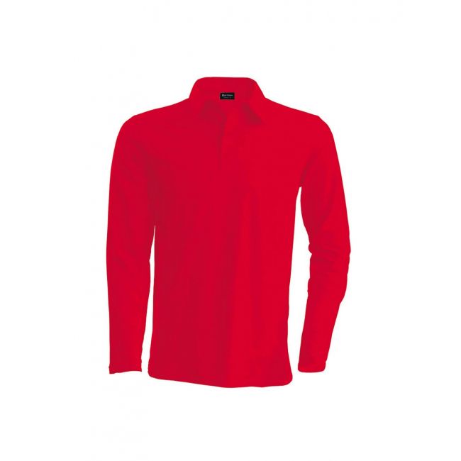 Men's long-sleeved polo shirt culoare red marimea 2xl