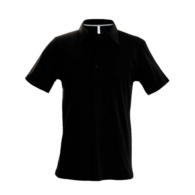 Men's short-sleeved polo shirt culoare black marimea l