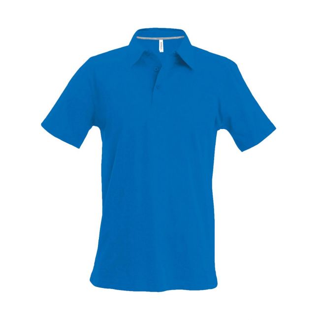 Men's short-sleeved polo shirt culoare light royal blue marimea l