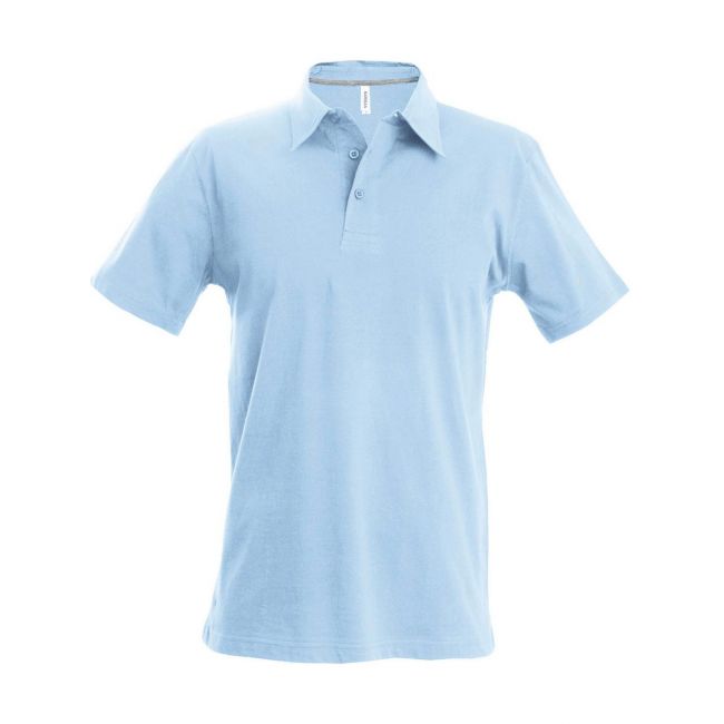 Men's short-sleeved polo shirt culoare sky blue marimea l