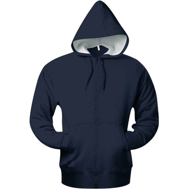 Full zip hooded sweatshirt culoare dark grey marimea m