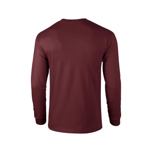 Ultra cotton™ adult long sleeve t-shirt culoare maroon marimea 3xl