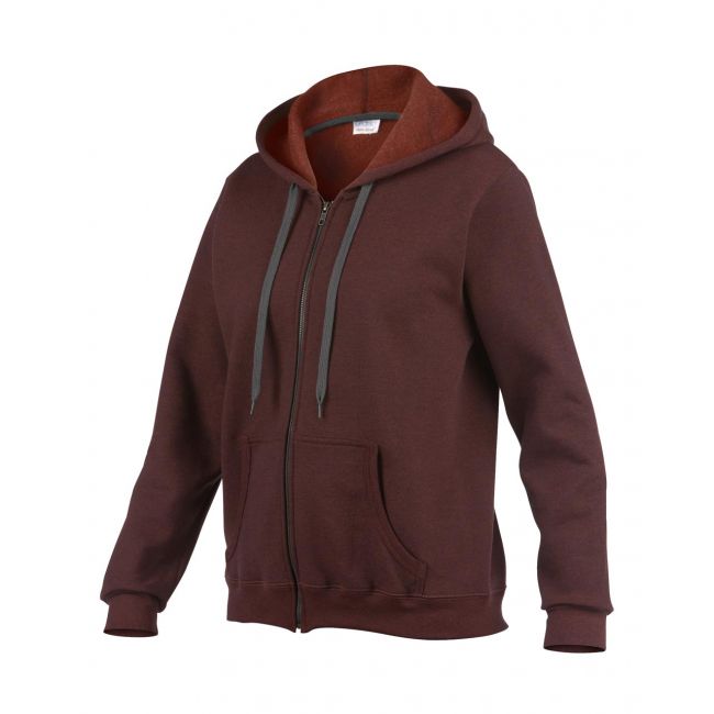 Heavy blend™ ladies' vintage classic adult full zip hooded sweatshirt culoare russet marimea s