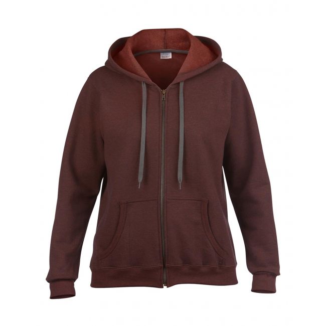 Heavy blend™ ladies' vintage classic adult full zip hooded sweatshirt culoare russet marimea xl