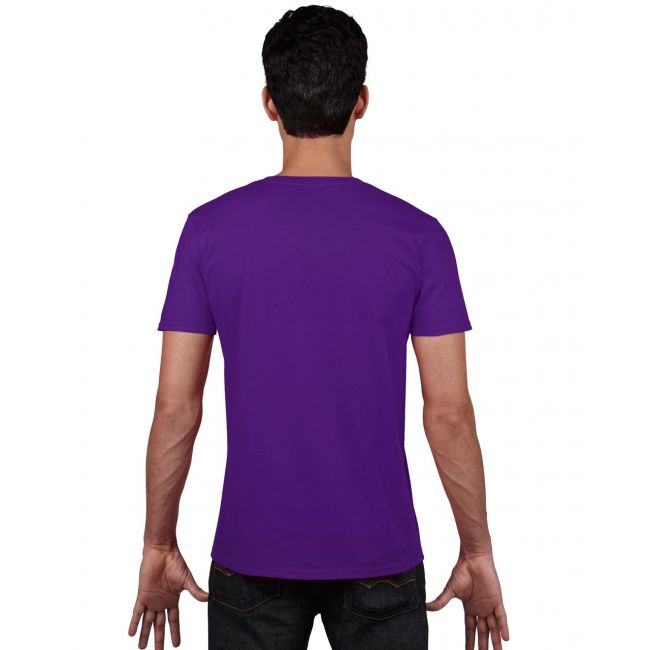 Softstyle® adult v-neck t-shirt culoare purple marimea m