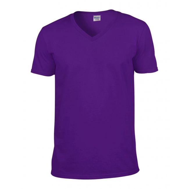 Softstyle® adult v-neck t-shirt culoare purple marimea m