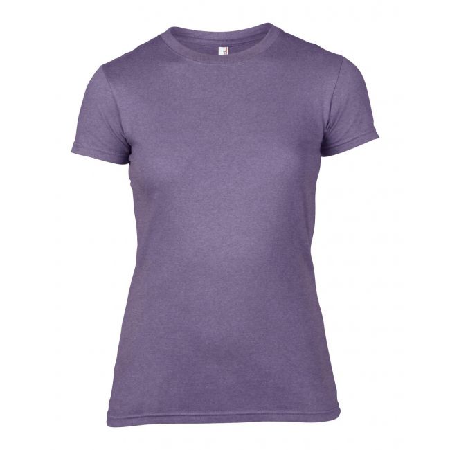 Women’s fashion basic fitted tee culoare heather purple marimea s