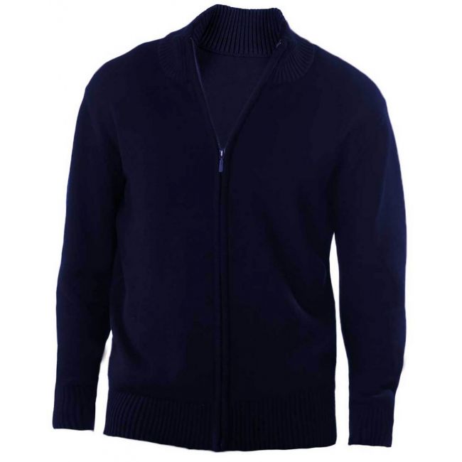 Full zip cardigan culoare navy marimea 4xl